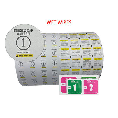 알코올 준비 패드/알코올 스랩 포장용 알루미늄 엽지 laminated Paper Flexo Printed