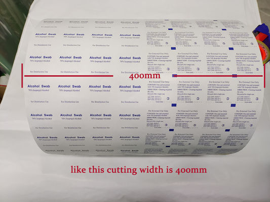 알코올 준비 패드/알코올 스랩 포장용 알루미늄 엽지 laminated Paper Flexo Printed