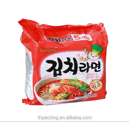 밸브가 있는 가방 Nongshim 인스턴트 누들즈 포장 가방 로고 인쇄 및 내구성 물질