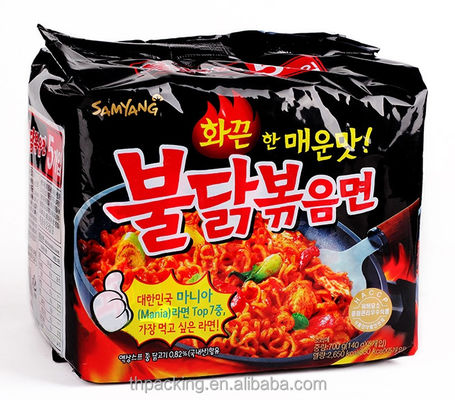 밸브가 있는 가방 Nongshim 인스턴트 누들즈 포장 가방 로고 인쇄 및 내구성 물질