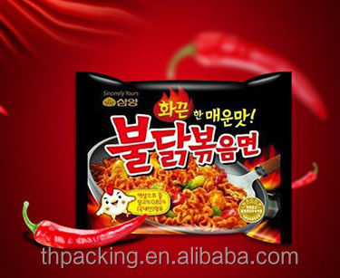밸브가 있는 가방 Nongshim 인스턴트 누들즈 포장 가방 로고 인쇄 및 내구성 물질